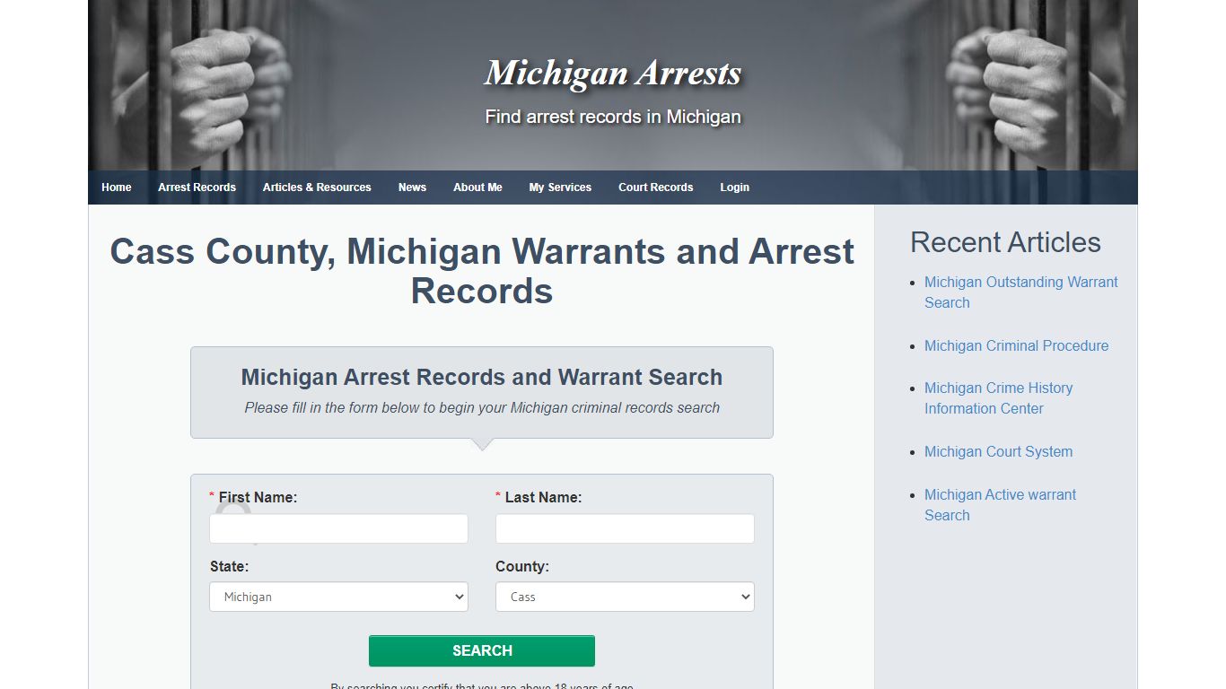 Cass County, Michigan Warrants and Arrest Records ...